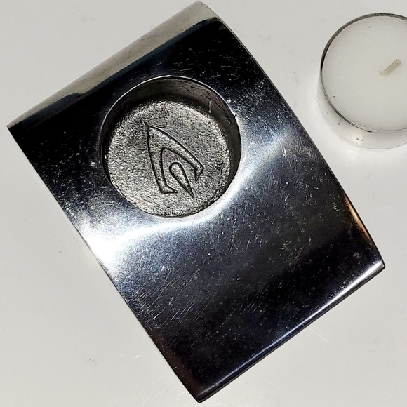 Tealight Candle Holder, Silver-tone Metal, Solid - Picture 4 of 7